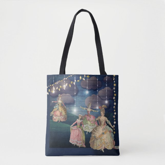 Bolsa Tote Royals franceses que dançam sob as luzes do (Frente)