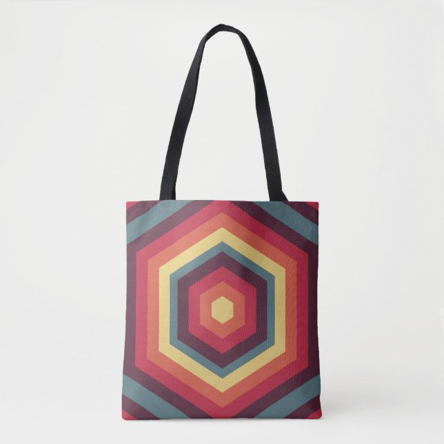 Bolsa Tote Rtro Hex Sunset (Frente)