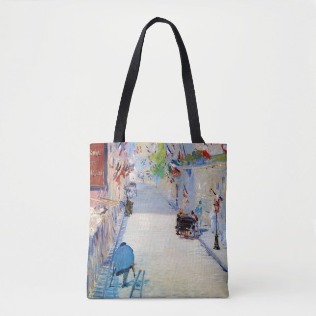 Bolsa Tote Rua com Bandeiras Francesas, Manet (Frente)