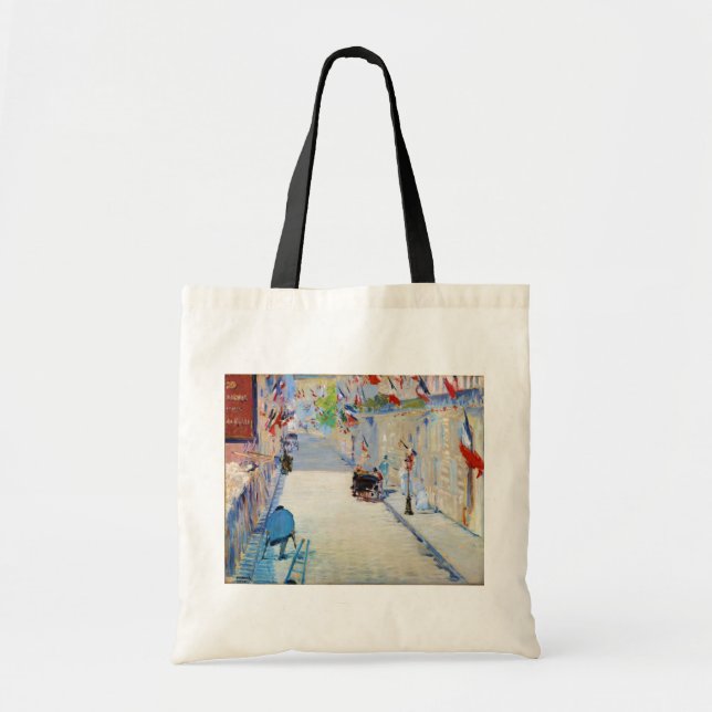 Bolsa Tote Rua com Bandeiras Francesas, Manet (Frente)