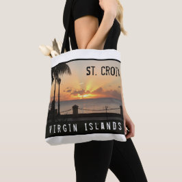 Bolsa Tote RUA das Ilhas Virgens dos EUA. Croix Caribe Sunset