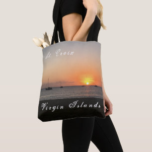Bolsa Tote RUA das Ilhas Virgens dos EUA. Croix Sunset Tropic