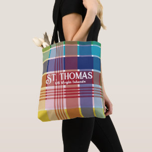 Bolsa Tote RUA das Ilhas Virgens dos EUA Thomas USVI Madras