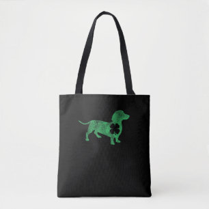 Bolsa Tote Rua de Shamrock Dachshund Dog. O Santo de Patrick