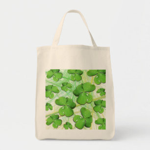 Bolsa Tote Rua de Shamrock verde, a Grocery Tote Bag de Patri