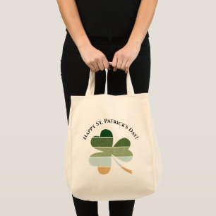 Bolsa Tote Rua, dia de Patrick, o Shamrock irlandês afligido
