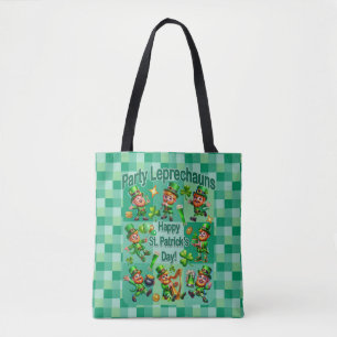Bolsa Tote Rua. Diversão de Patrick Adorável "Leprechauns do 