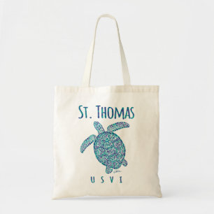 Bolsa Tote Rua do JCombs. Thomas, USVI, Tartaruga do Mar, Pra