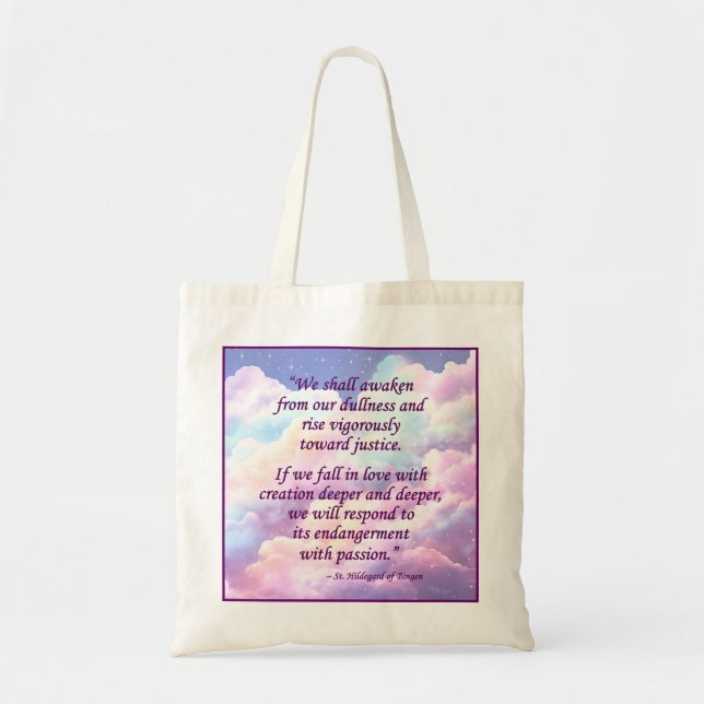 Bolsa Tote Rua Hildegard do Bingen Quote Tote Bag (Frente)