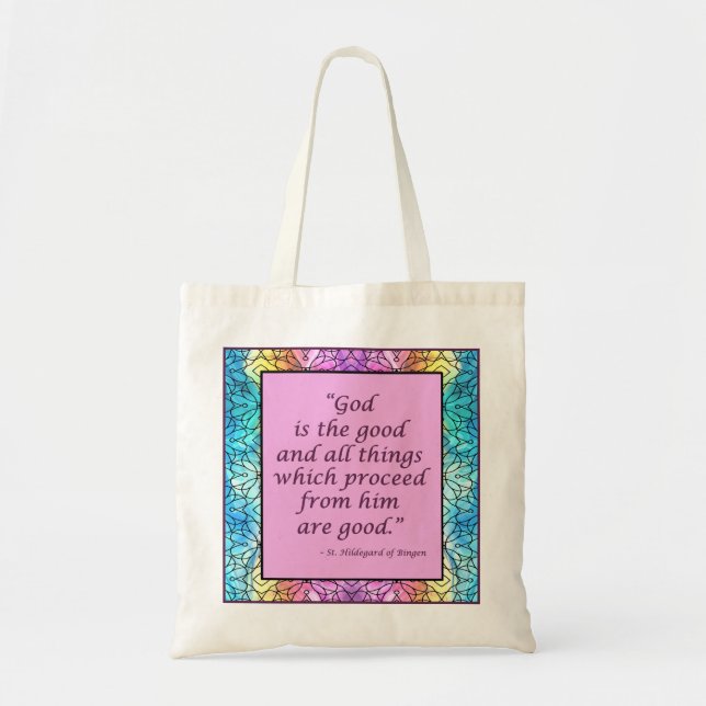 Bolsa Tote Rua Hildegard do Bingen Quote Tote Bag (Frente)