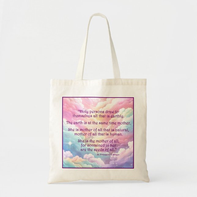 Bolsa Tote Rua Hildegard do Bingen Quote Tote Bag (Frente)