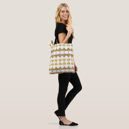 Bolsa Tote Rua legal e Elegante do Padrão de Shamrock Dourado