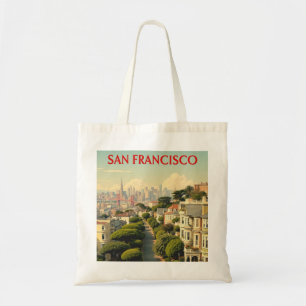 Bolsa Tote Rua Lombard, São Francisco Vintage Retro