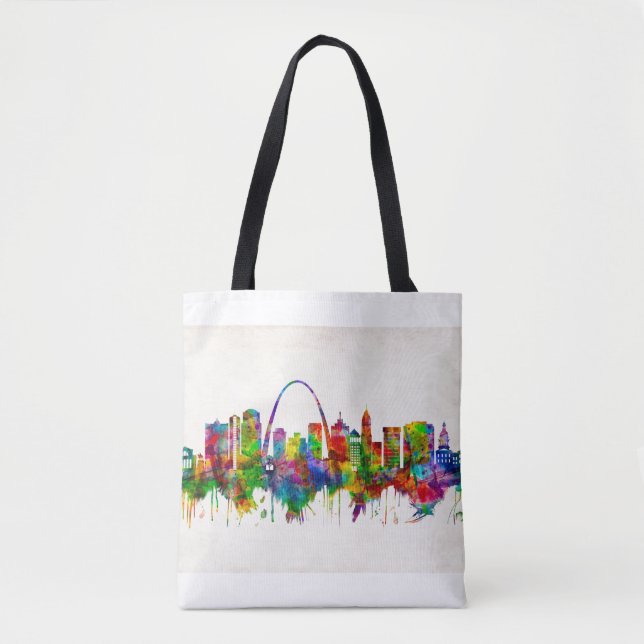 Bolsa Tote Rua Louis Missouri Skyline (Frente)