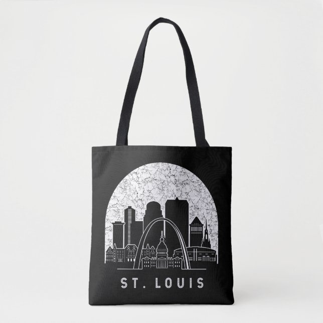 Bolsa Tote Rua Louis Missouri Skyline (Frente)