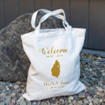 Bolsa Tote Rua. Lucia Map Casamento Bem-Vindo Tote Bag, Doura<br><div class="desc">Saco de presentes de boas-vindas para convidados fora da cidade para o seu casamento,  com a imagem de Ruas. Encha a bolsa com seus doces favoritos.</div>