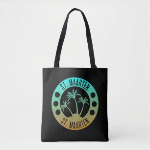 Bolsa Tote Rua. Marten Ocean Aqua Blue Gradient Sint Martin
