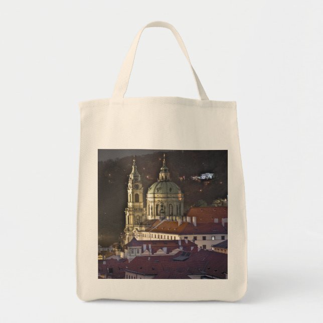 Bolsa Tote Rua.Nicholas Church Prague Night (Frente)
