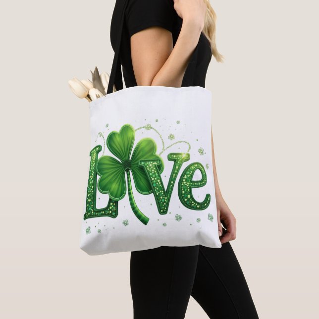 Bolsa Tote Rua, o dia de Patrick Shamrock Love (Close Up)