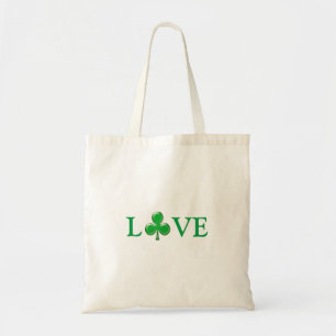 Bolsa Tote Rua. O Dia Irlandês do Patrick Amor Verde Shamroc