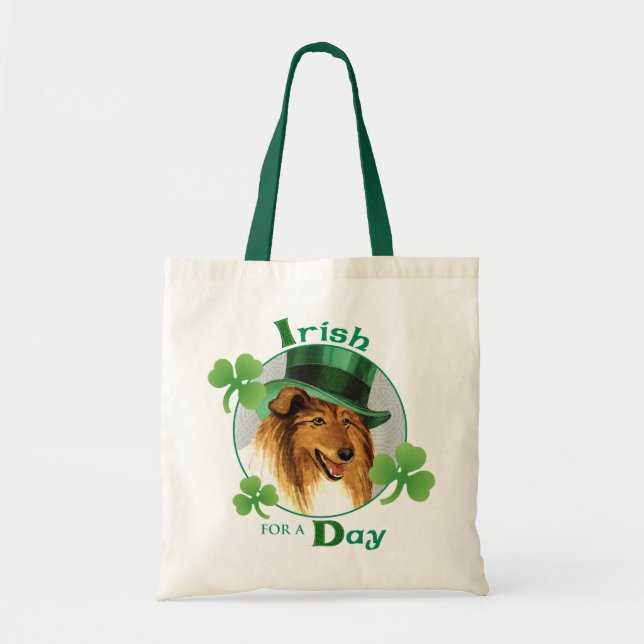 Bolsa Tote Rua, Patrick's Day Collie (Frente)
