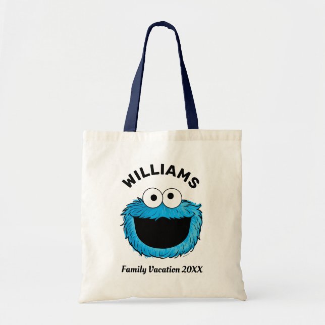 Bolsa Tote Rua Sésamo | Férias Familiares Cookie Monster (Frente)