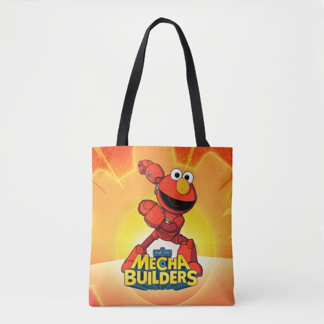 Bolsa Tote Rua Sésamo | Mecha Builders Elmo (Frente)