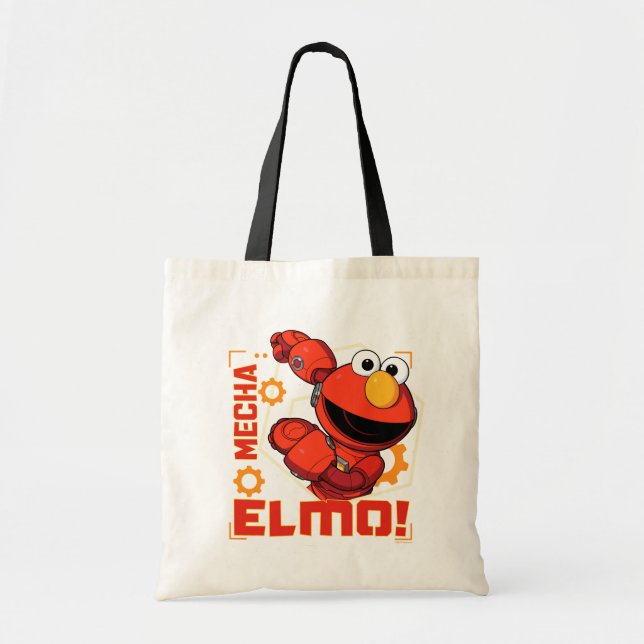 Bolsa Tote Rua Sésamo | Mecha Builders Elmo Design (Frente)