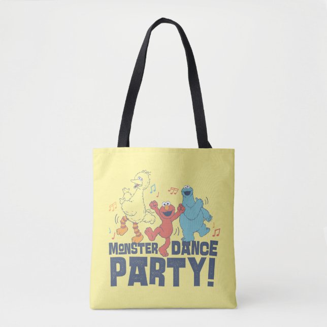 Bolsa Tote Rua Sésamo | Monster Dance Party (Frente)