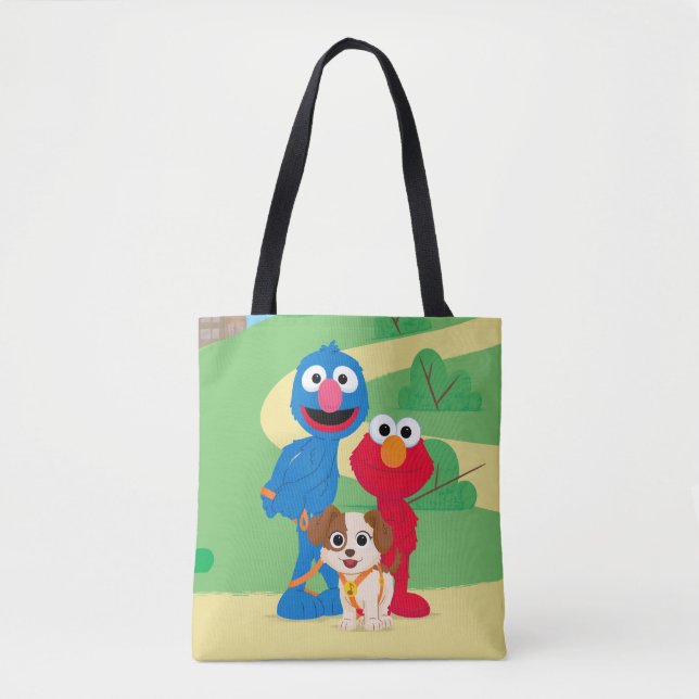Bolsa Tote Rua Sésamo | Tango Com Grover E Elmo (Frente)