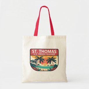 Bolsa Tote Rua Thomas Ilhas Virgens Americanas Retro Emblem