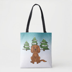 Bolsa Tote Ruby Cavalier King Charles Spaniel No Inverno