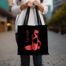 Bolsa Tote Ruby Red Balé Slippers w Name Dance