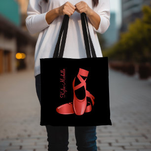 Bolsa Tote Ruby Red Balé Slippers w Name Dance