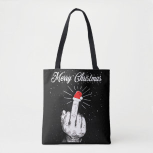 Bolsa Tote Rude Felry Christmas Middle Finger Xmas Ugly
