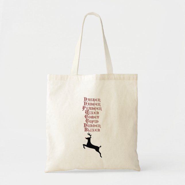 Bolsa Tote Rudolph, Comet, Reindeer Blixen (Frente)