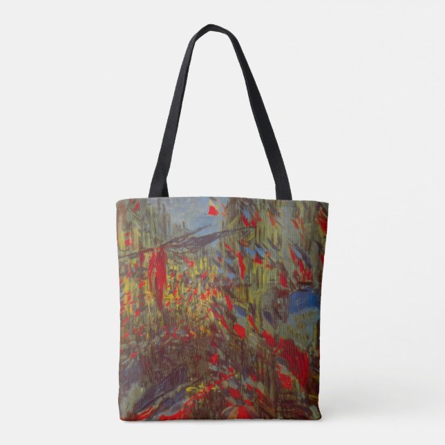 Bolsa Tote Rue Montorgueil com Bandeiras de Claude Monet (Verso)