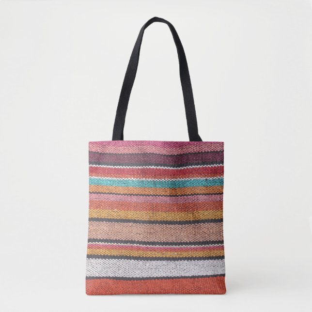 Bolsa Tote Rug Richness: Texturas mexicanas no Peru (Frente)