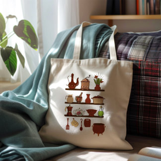 Bolsa Tote Rustic Antique Kitchen Ustensiles Vintage Elegante