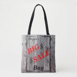 Bolsa Tote Rustic Barnwood Personalizada Bargain Hunter Venda