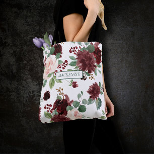 Bolsa Tote Rustic Blooms   Grupo Terracotta Marsala Bridal