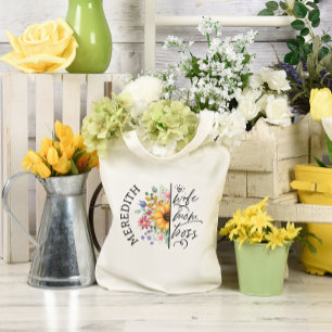 Bolsa Tote Rustic Boho Sunflower Wife Mãe Chefe