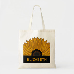 Bolsa Tote .Rustic Country Burlap Sunflower Wedes Favor