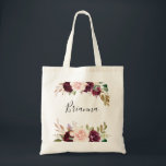 Bolsa Tote Rustic Floral Botanic Bridesmaid Tote Bag<br><div class="desc">Esta mala rústica botânica floral é o presente perfeito para apresentar suas madrinhas e madrinhas de casamento para um casamento moderno. A design apresenta flores e folhagem lindas e coloridas desenhadas à mão,  elegantemente organizadas em buquês atraentes.</div>