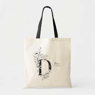 Bolsa Tote Rustic - Letra D Farmhouse Trendy monogramas