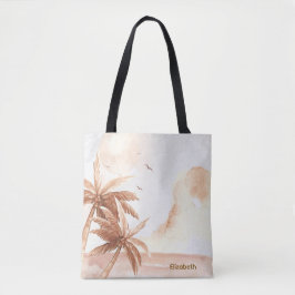 Bolsa Tote Rustic Tropical Palms