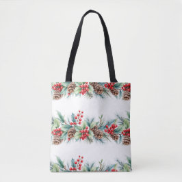 Bolsa Tote Rustic Watercolor Border