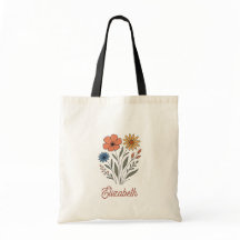 Rustic Wildflower Bridesmaid Name Floral Modern