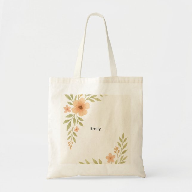 Bolsa Tote Rustic Wildflower Bridesmaid Tote Bag (Frente)