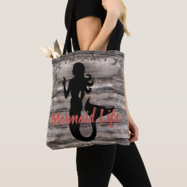 Bolsa Tote Rústica WODEN PLANKS silhueta sereia |